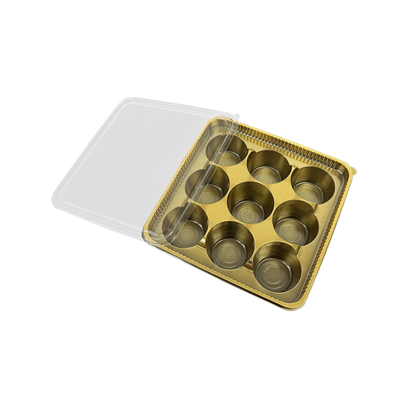 Hộp đóng gói kẹo PET hình tròn 9 khoang