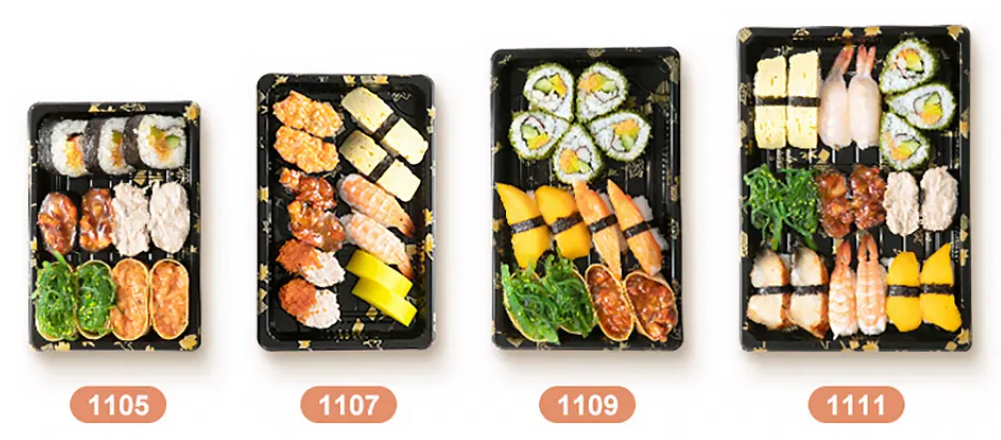Hộp đựng thức ăn sushi bằng nhựa dùng một lần 