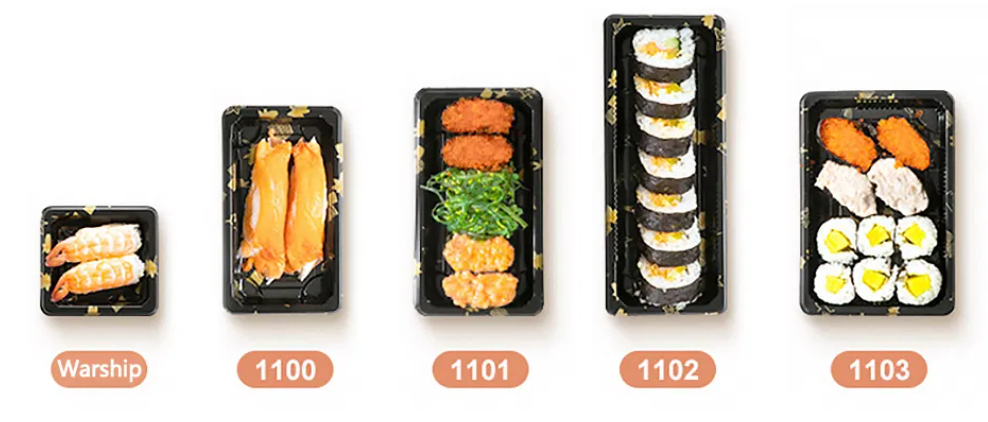 Hộp đựng thức ăn sushi bằng nhựa dùng một lần 